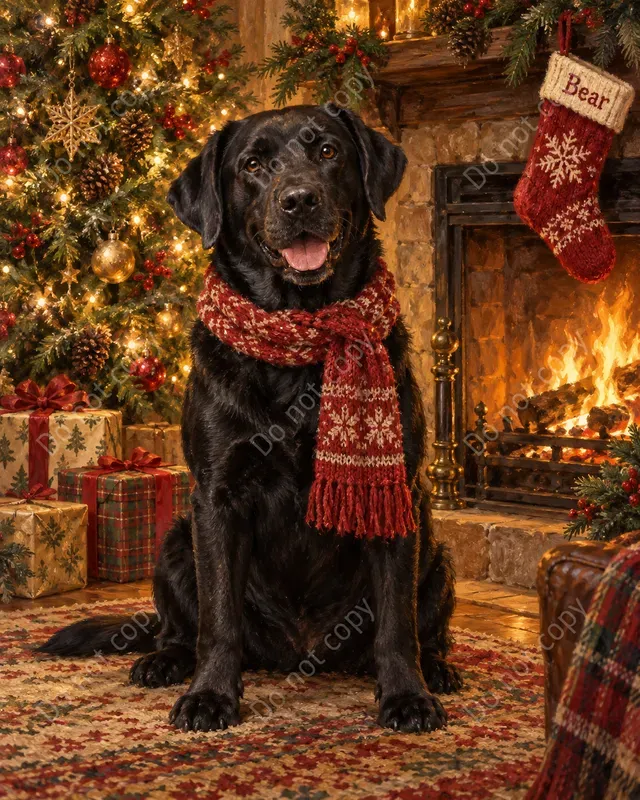 Pet Christmas Portrait Prints
