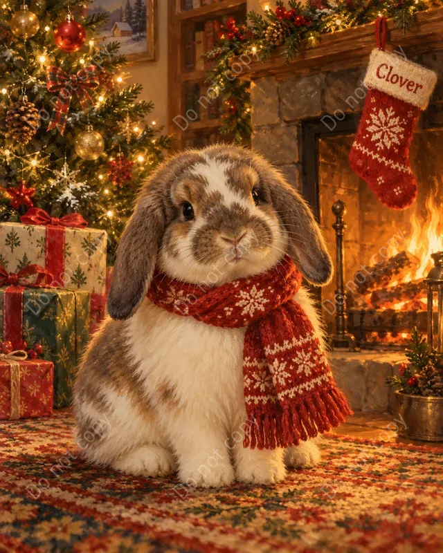 Pet Christmas Portrait Prints