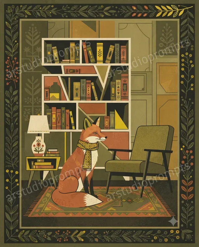 Sophisticated Midcentury Folk Art