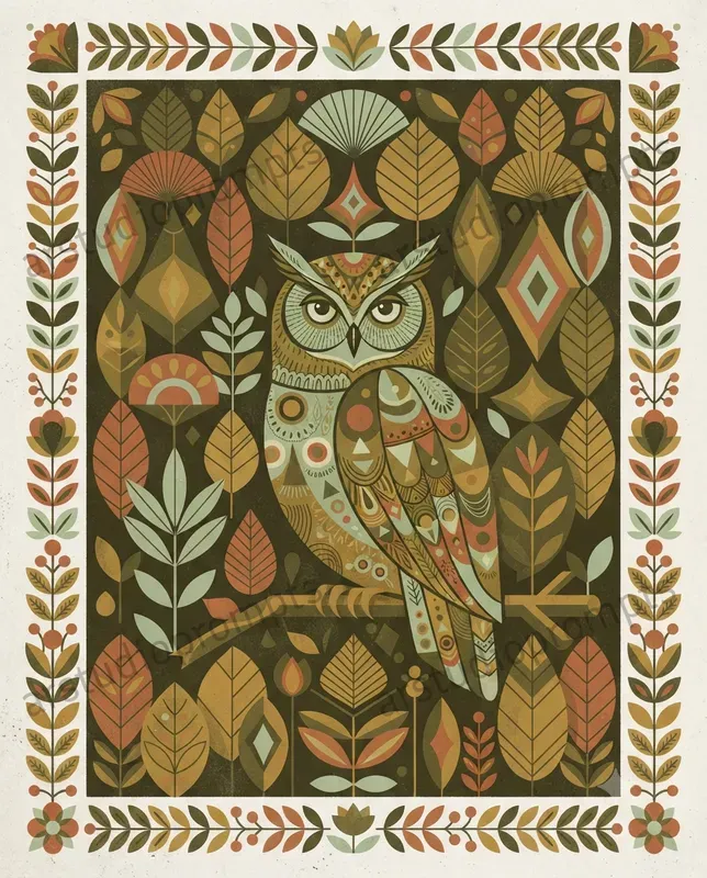 Sophisticated Midcentury Folk Art