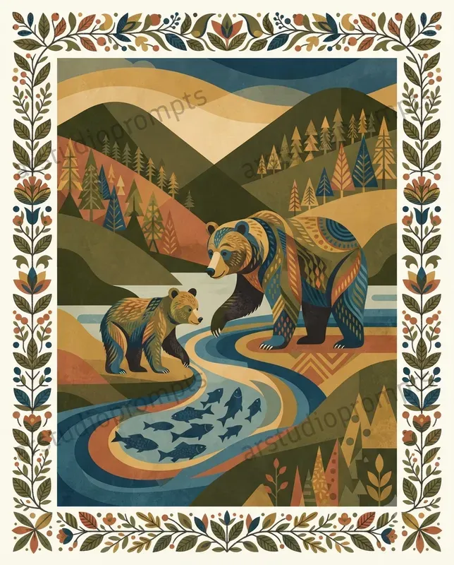 Sophisticated Midcentury Folk Art
