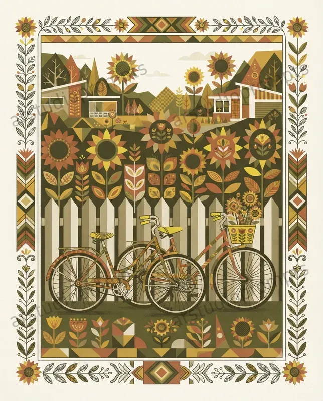 Sophisticated Midcentury Folk Art
