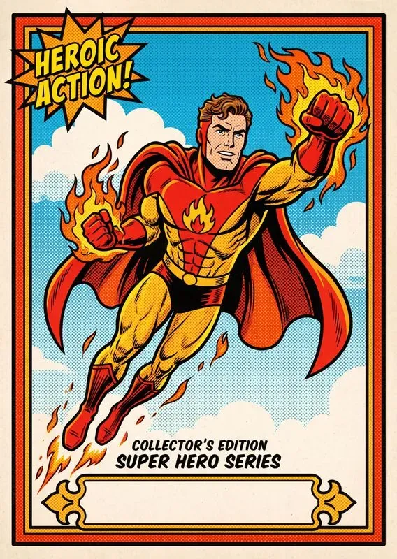 Retro 60s Collectible Comic Heroes