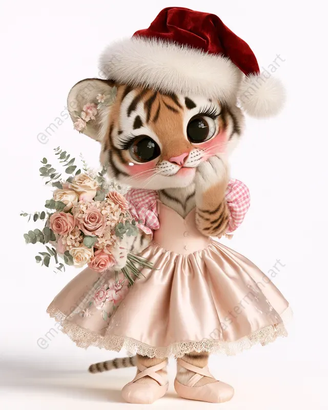 Pastel Christmas Animal Characters