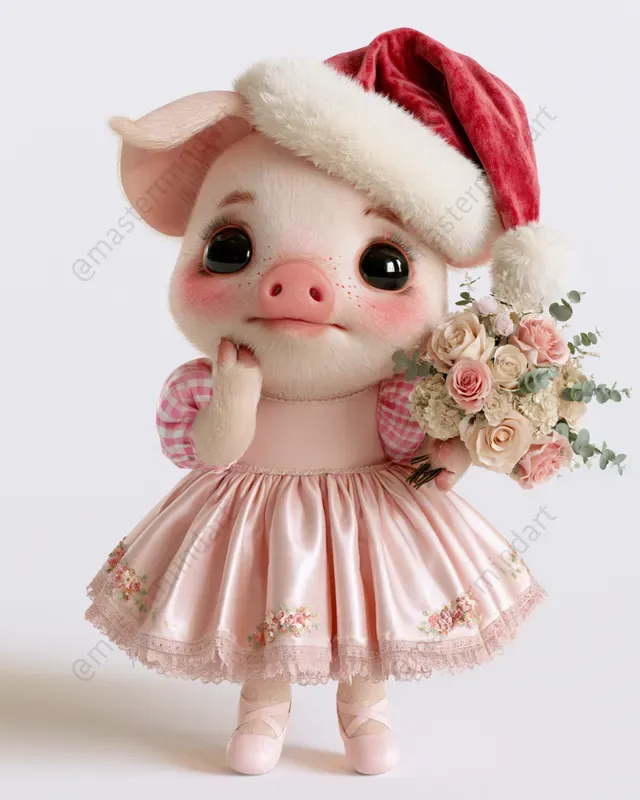 Pastel Christmas Animal Characters