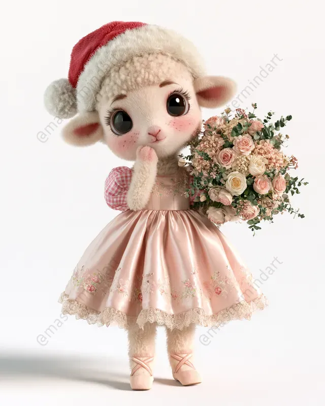 Pastel Christmas Animal Characters