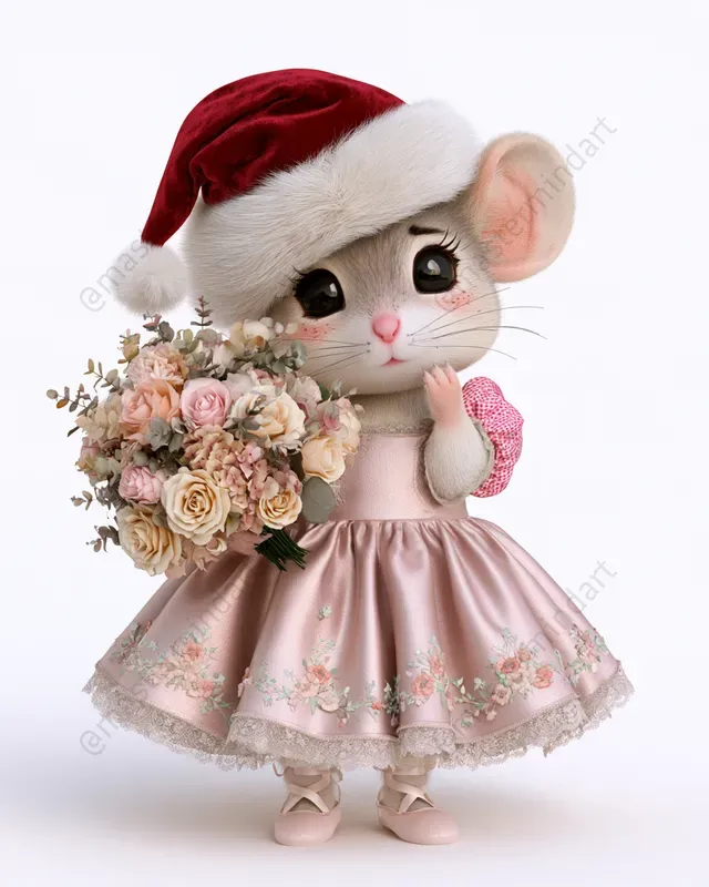 Pastel Christmas Animal Characters