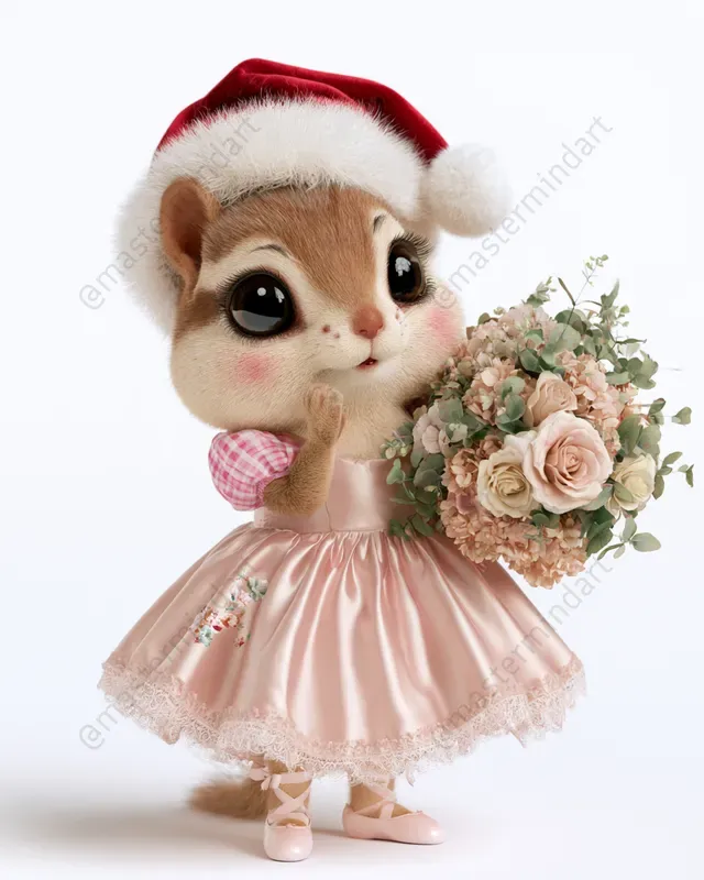 Pastel Christmas Animal Characters