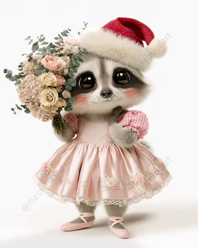 Pastel Christmas Animal Characters