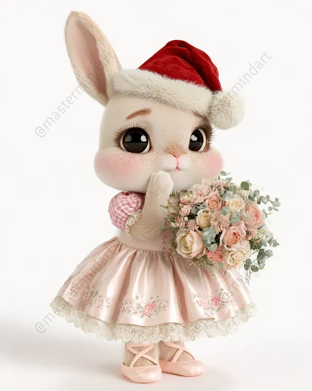 Pastel Christmas Animal Characters