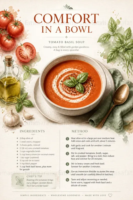 Luxury Watercolor Recipe Poster Creators
