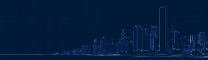 Blueprint Line Art LinkedIn Banners