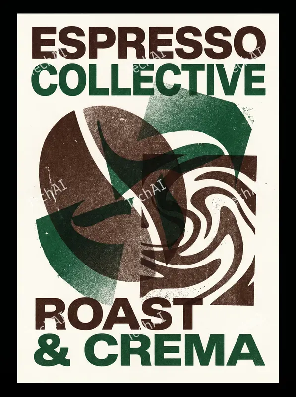 Modern Risograph Cafe Collages