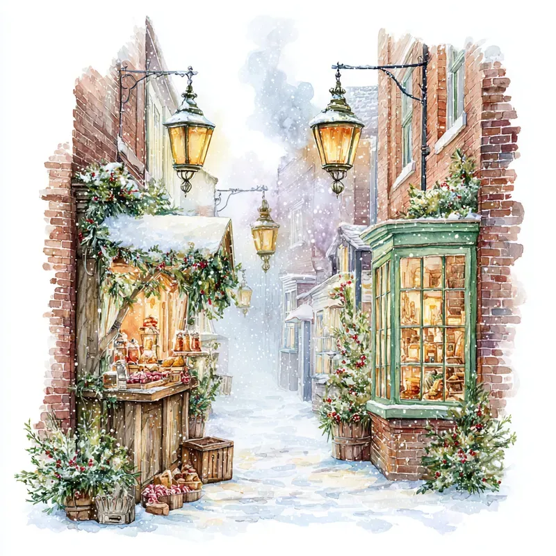 Victorian Winter Watercolour Collections