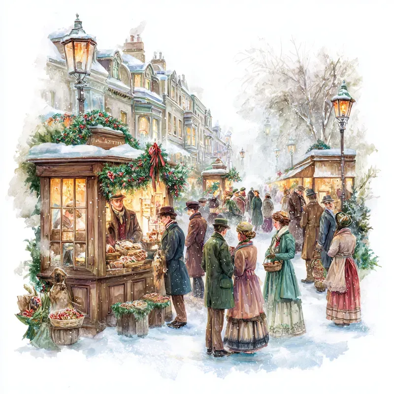 Victorian Winter Watercolour Collections