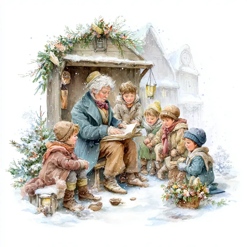 Victorian Winter Watercolour Collections