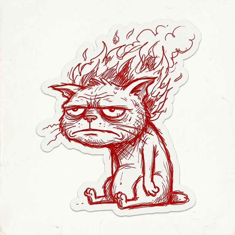 Hand Drawn Doodle Style Stickers