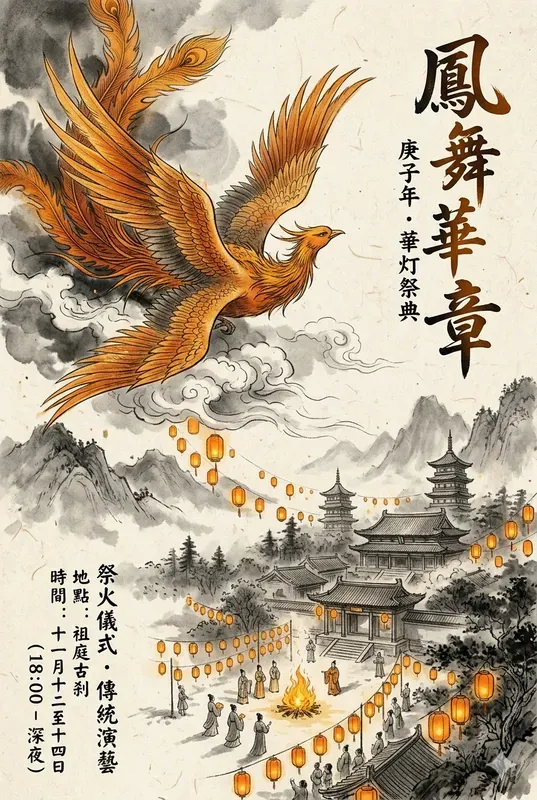 Oriental Event Marketing Poster Assets