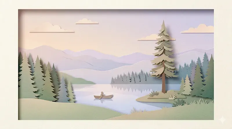 Minimalist Cut Paper Landscapes