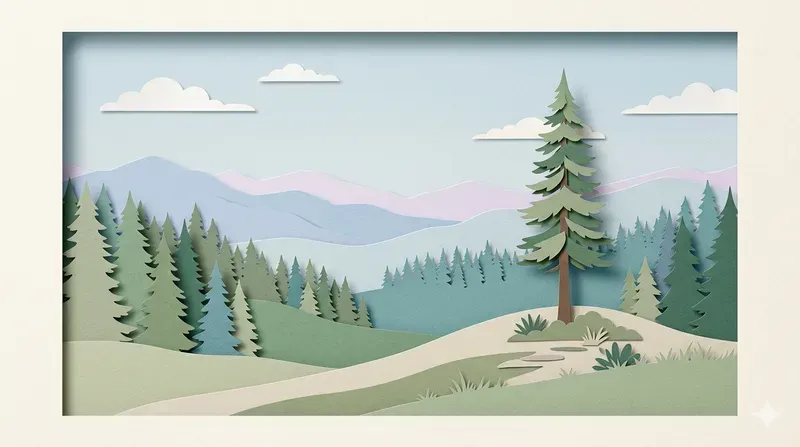 Minimalist Cut Paper Landscapes