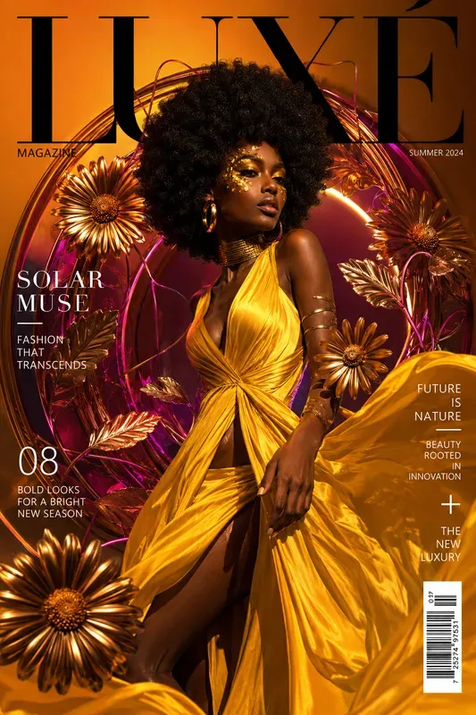 Surreal Cyber Flora Magazine Covers