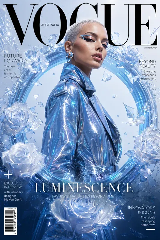 Surreal Cyber Flora Magazine Covers