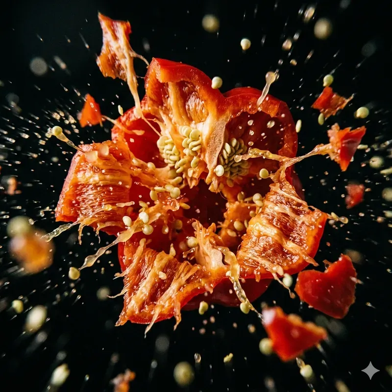 High Speed Food Explosion Macro Photos
