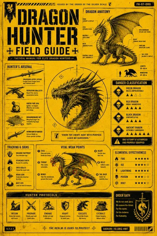 Elite Tactical Infographic Poster Kits
