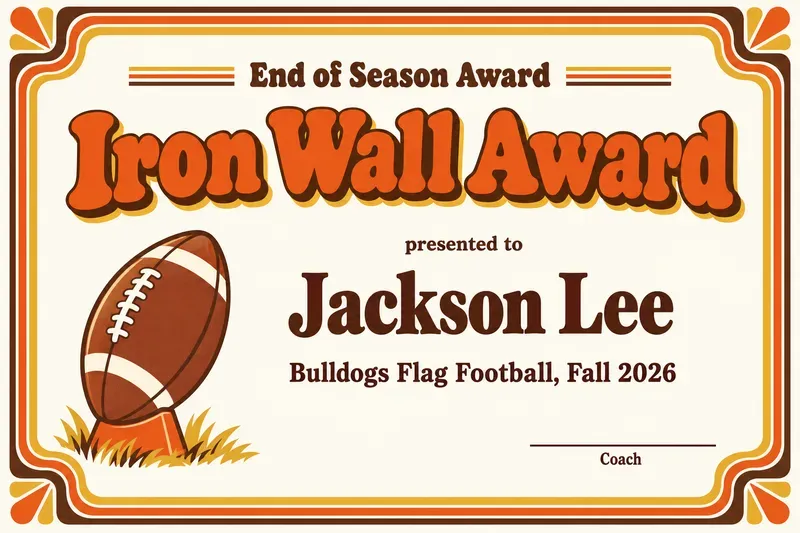 Youth Sports End Of Season Awards