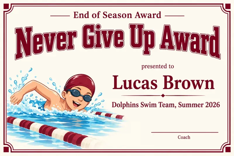 Youth Sports End Of Season Awards