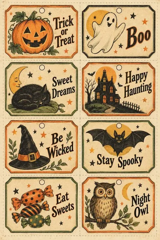 Vintage Halloween Ephemera Sheets