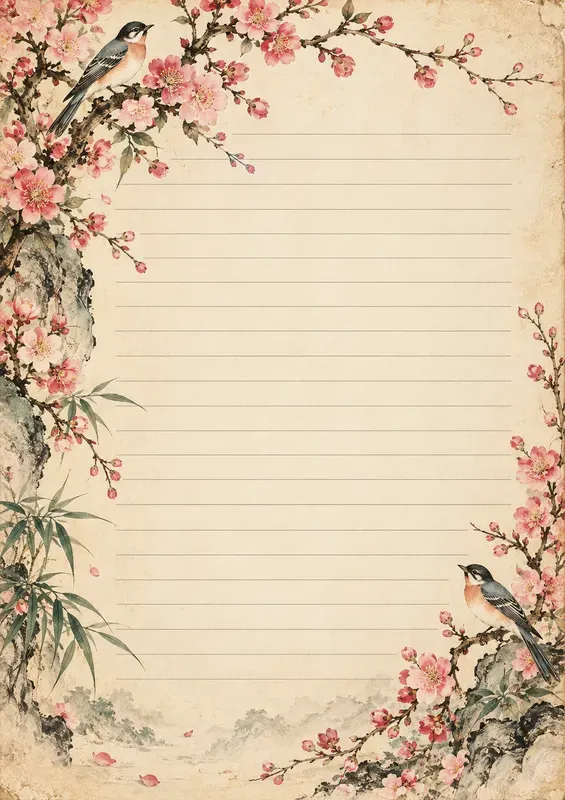 Chinese Vintage Journal Pages