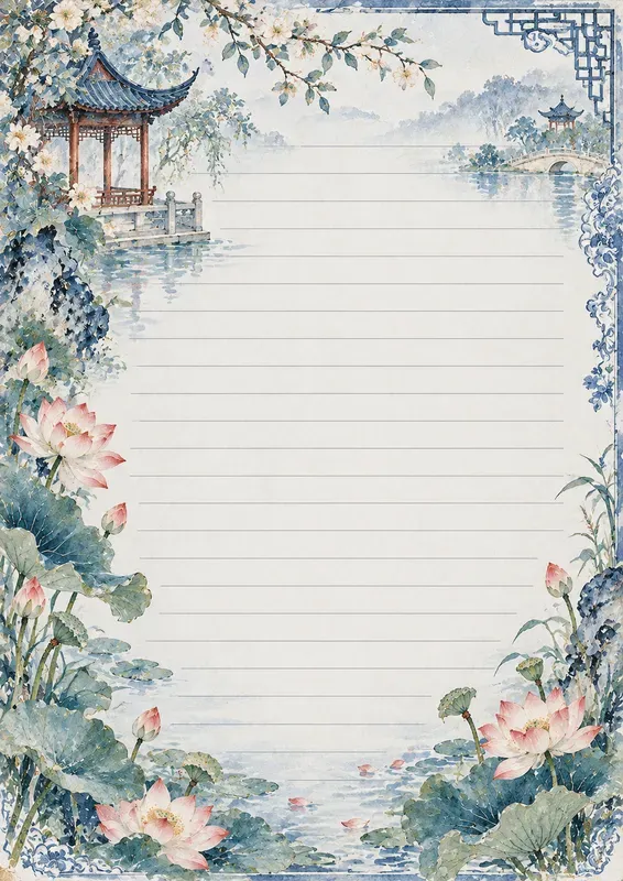 Chinese Vintage Journal Pages