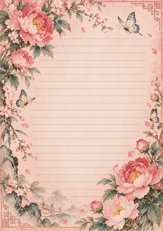 Chinese Vintage Journal Pages