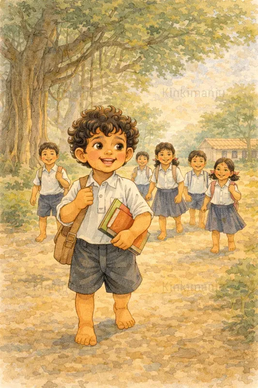 Indian Village Boy Illustration50 Packs
