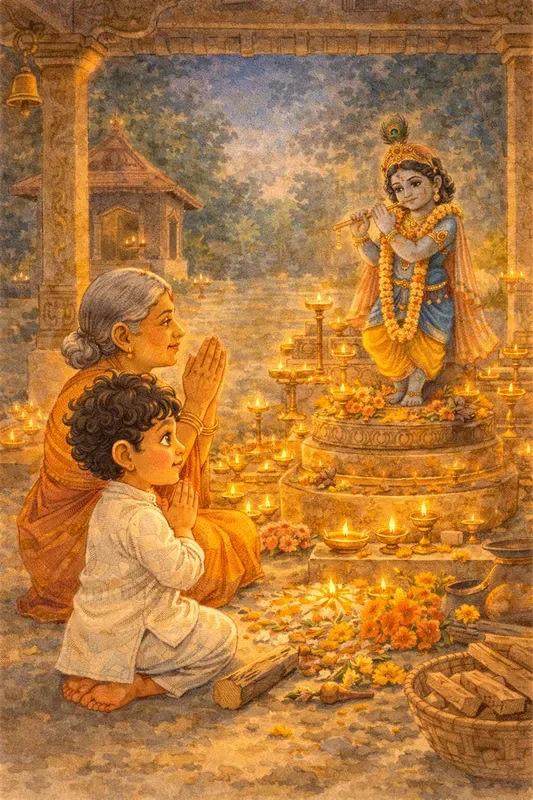 Indian Village Boy Illustration50 Packs