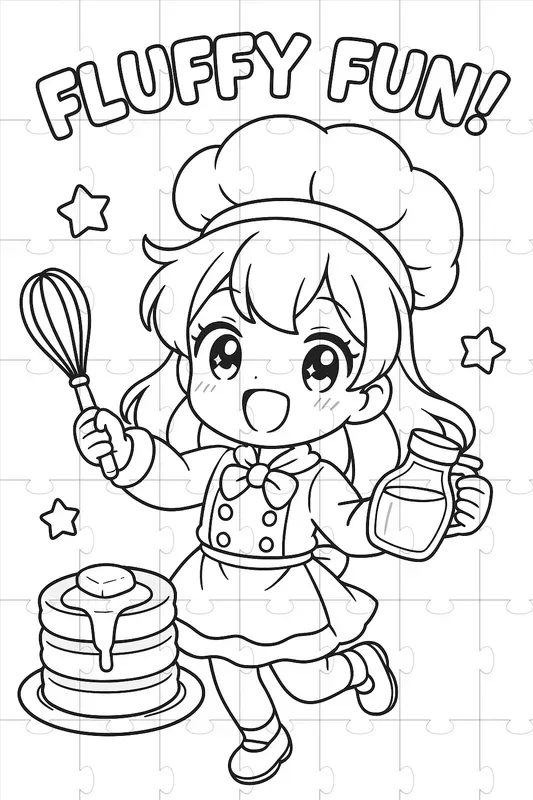 Kawaii Anime Coloring Page Prompts