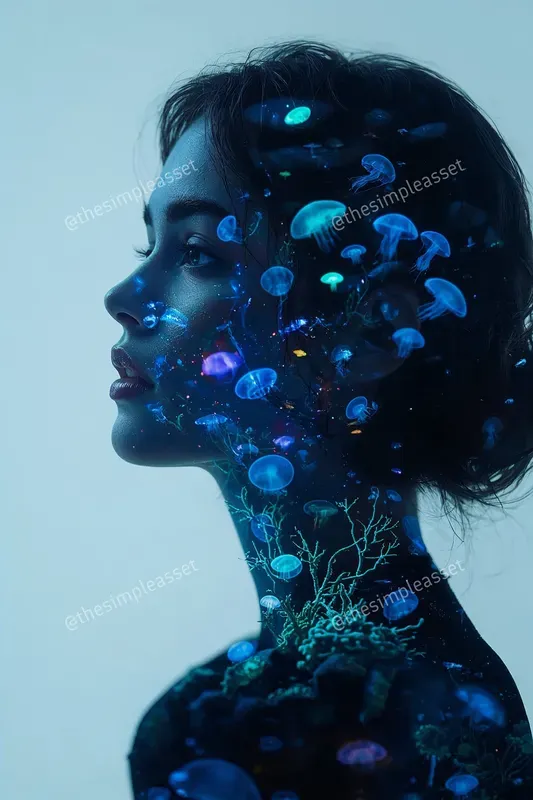Floral Mind Double Exposure Art