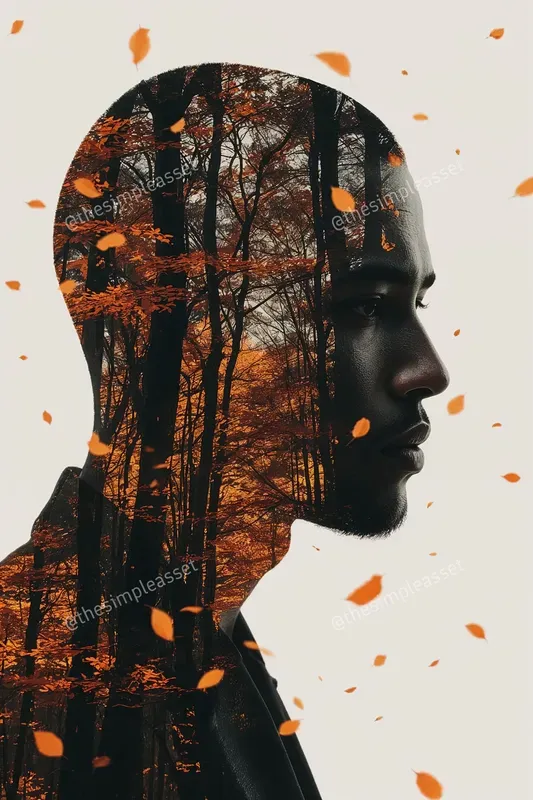 Floral Mind Double Exposure Art