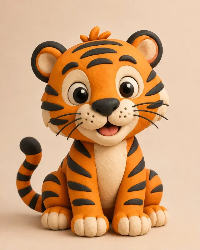 Cute Clay Animal 3D Renders