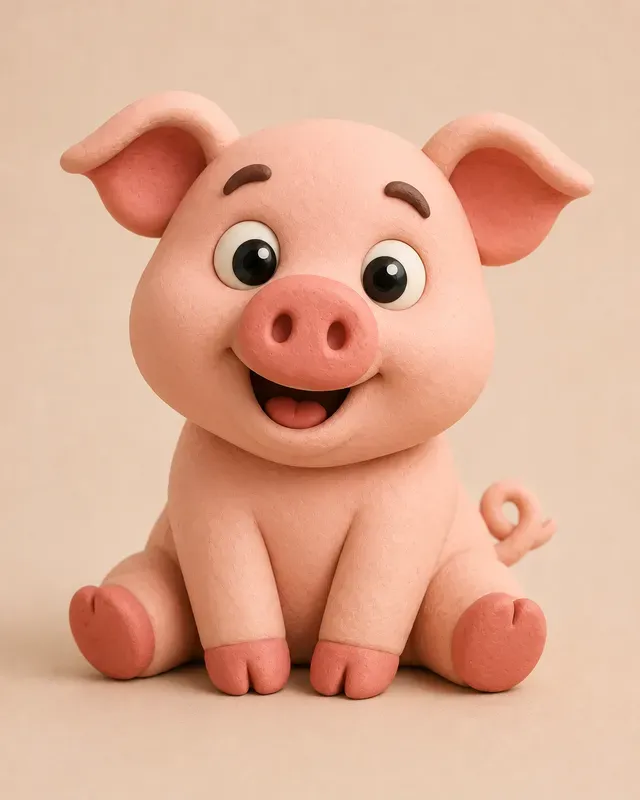 Cute Clay Animal 3D Renders
