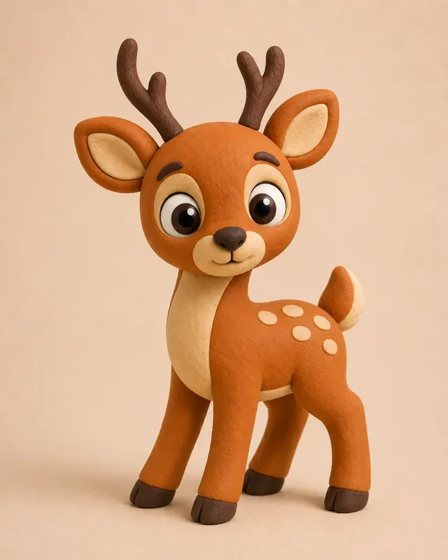 Cute Clay Animal 3D Renders