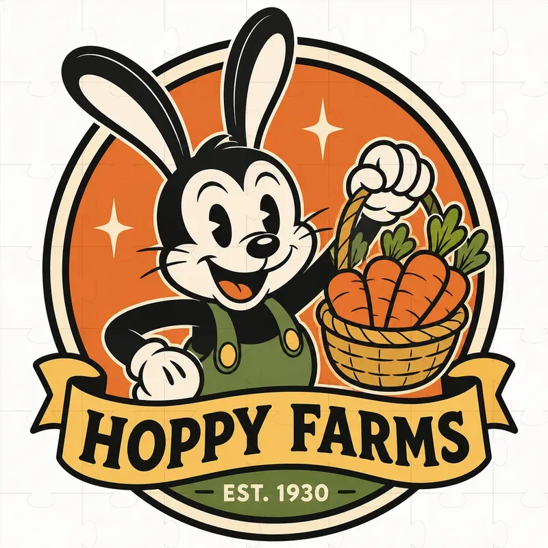 Vintage Rubber Hose Cartoon Mascot Logos