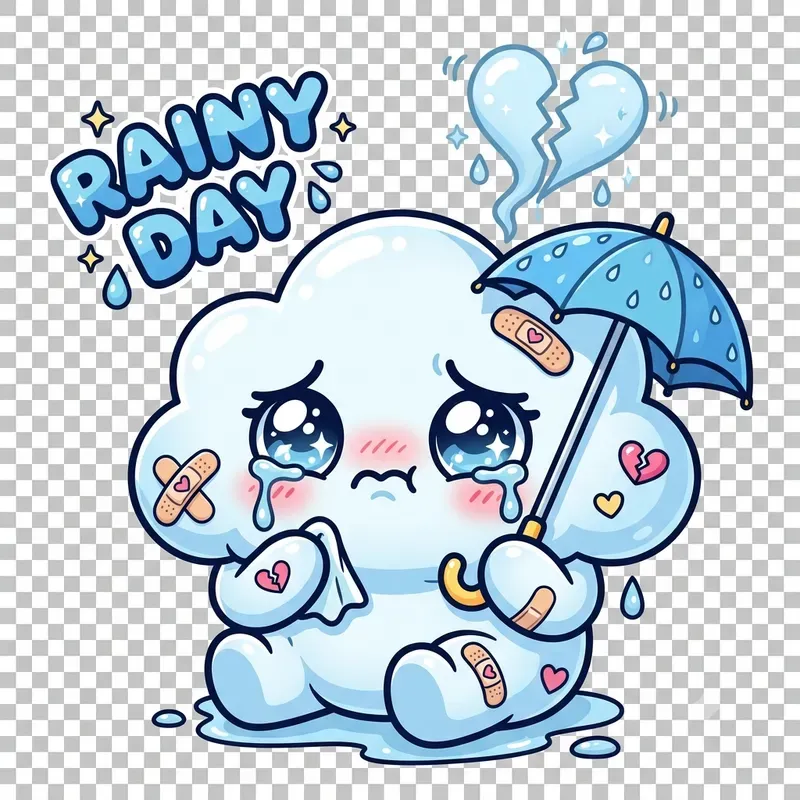 Crying Character Sticker Pod Assets
