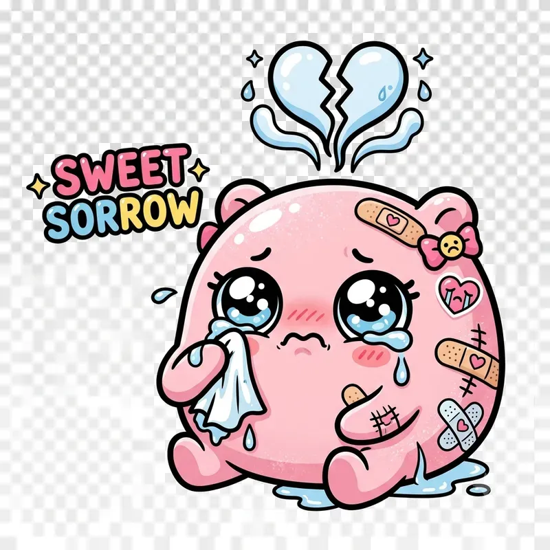 Crying Character Sticker Pod Assets