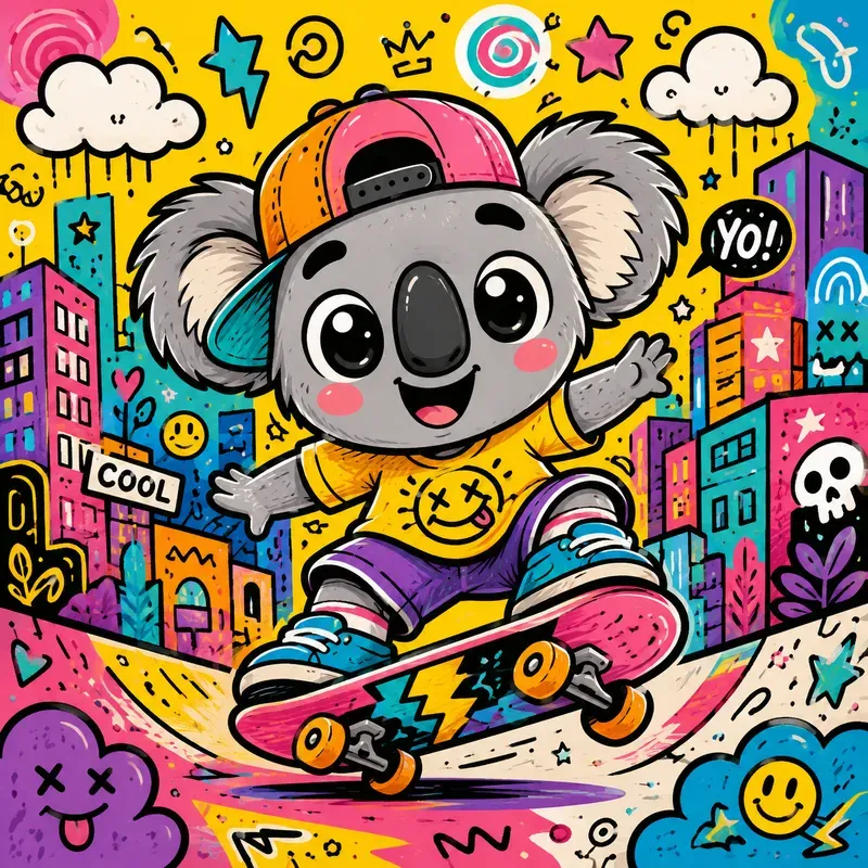 Urban Pop Animal Doodles