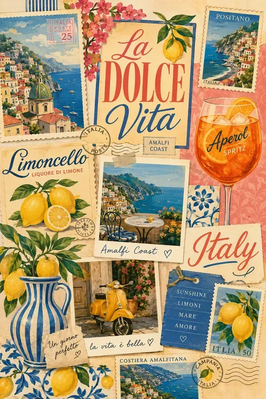 Retro Summer Travel Collage Boards