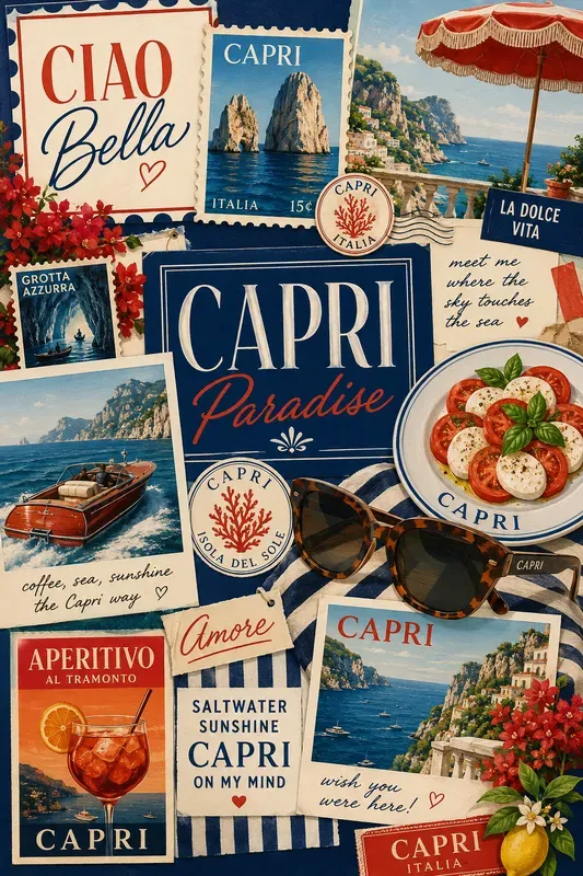 Retro Summer Travel Collage Boards