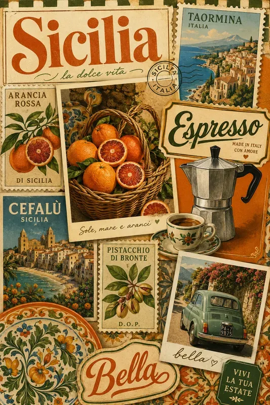 Retro Summer Travel Collage Boards