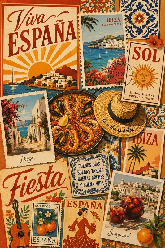 Retro Summer Travel Collage Boards